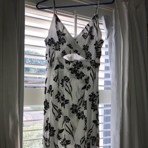Black and white floral dress
